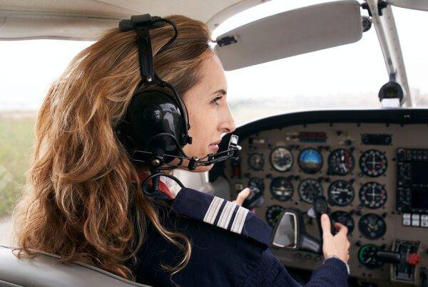 Woman Flying Plane
